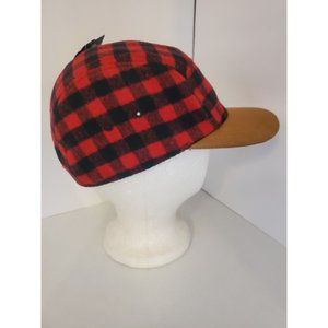 👑 Buffalo Plaid Cap Suede Brim Hunters Cap Holiday  Adult👑
